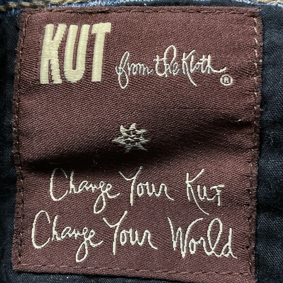 Kut From The Kloth Womens Jeans size 4 Dark Wash Distressed Cotton Denim Stretch - Picture 5 of 11